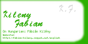 kileny fabian business card